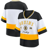 Boston Bruins WEAR by Erin Andrews Women's Jersey Style Tee Black/White