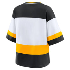 Boston Bruins WEAR by Erin Andrews Women's Jersey Style Tee Black/White