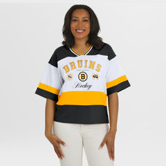 Boston Bruins WEAR by Erin Andrews Women's Jersey Style Tee Black/White