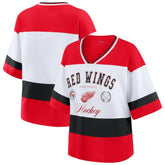 Detroit Red Wings WEAR by Erin Andrews Women's Jersey Style Tee Red/White