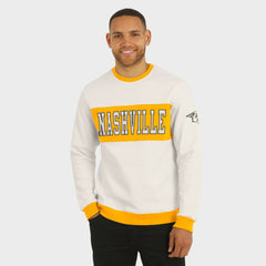 Nashville Predators Darius Rucker Collection by Fanatics Colorblock Pullover Sweatshirt Cream