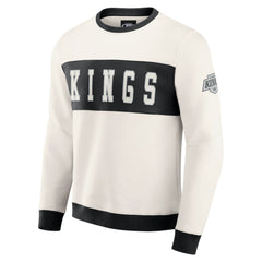 Los Angeles Kings Darius Rucker Collection by Fanatics Colorblock Pullover Sweatshirt Cream