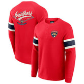 Florida Panthers Darius Rucker Collection by Fanatics Waffle-Knit Raglan Long Sleeve Henley T-Shirt Red