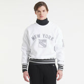 New York Rangers Todd Snyder by Fanatics Relaxed Canadian Fleece Crew White