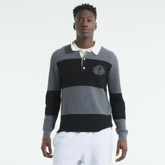 Chicago Blackhawks Todd Snyder by Fanatics Cashmere Rugby Sweater Dark Heather Gray