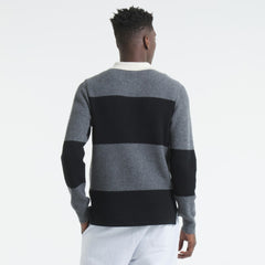 Chicago Blackhawks Todd Snyder by Fanatics Cashmere Rugby Sweater Dark Heather Gray