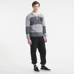 New York Rangers Todd Snyder by Fanatics Cashmere Rugby Sweater Athletic Heather Gray