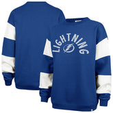Tampa Bay Lightning '47 Women's Eephus Barred Pullover Sweatshirt Blue