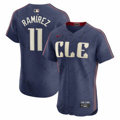 Jos¨¦ Ram¨ªrez Cleveland Guardians City Connect Elite Jersey - Navy