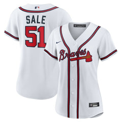 Chris Sale Atlanta Braves Women's Home Replica Jersey White | Nike