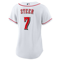 Spencer Steer Cincinnati Reds Women's Home Replica Jersey White | Nike