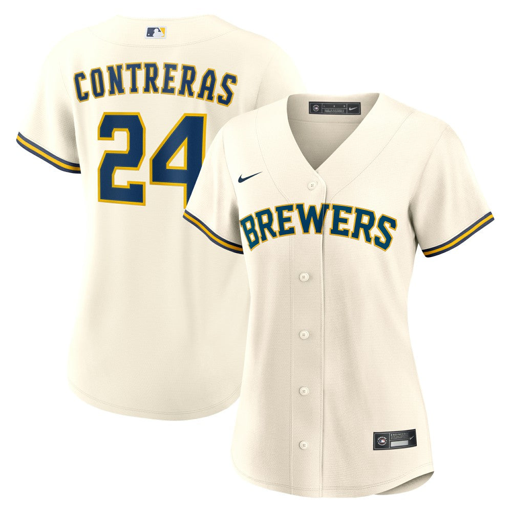 William Contreras Milwaukee Brewers Women's Home Replica Jersey - Cream