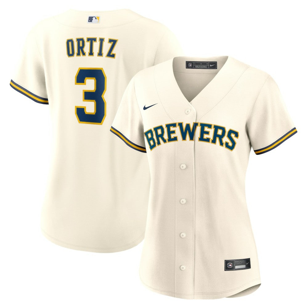 Joey Ortiz Milwaukee Brewers Women's Home Replica Jersey - Cream