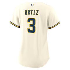 Joey Ortiz Milwaukee Brewers Women's Home Replica Jersey - Cream