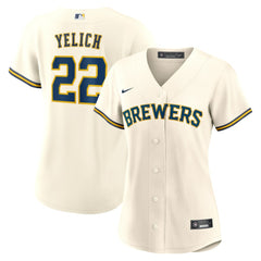 Christian Yelich Milwaukee Brewers Women's Home Replica Jersey - White
