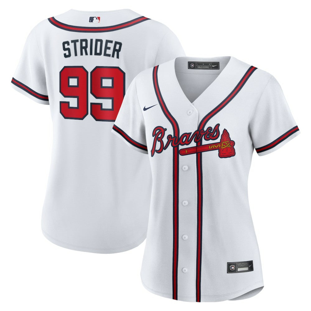 Spencer Strider Atlanta Braves Women's Home Replica Jersey - White