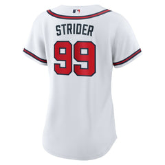 Spencer Strider Atlanta Braves Women's Home Replica Jersey - White