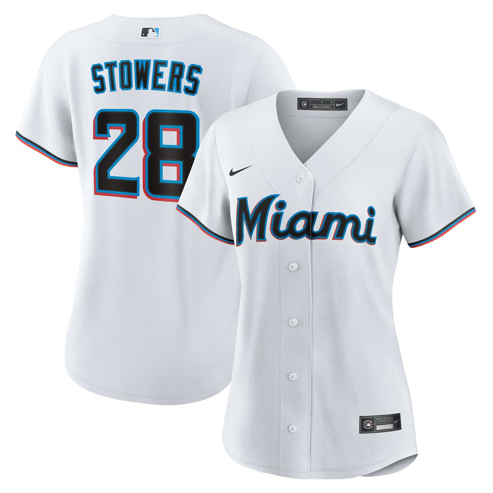 Kyle Stowers Miami Marlins Women's Home Replica Jersey - White