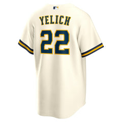 Christian Yelich Milwaukee Brewers Home Replica Jersey - White
