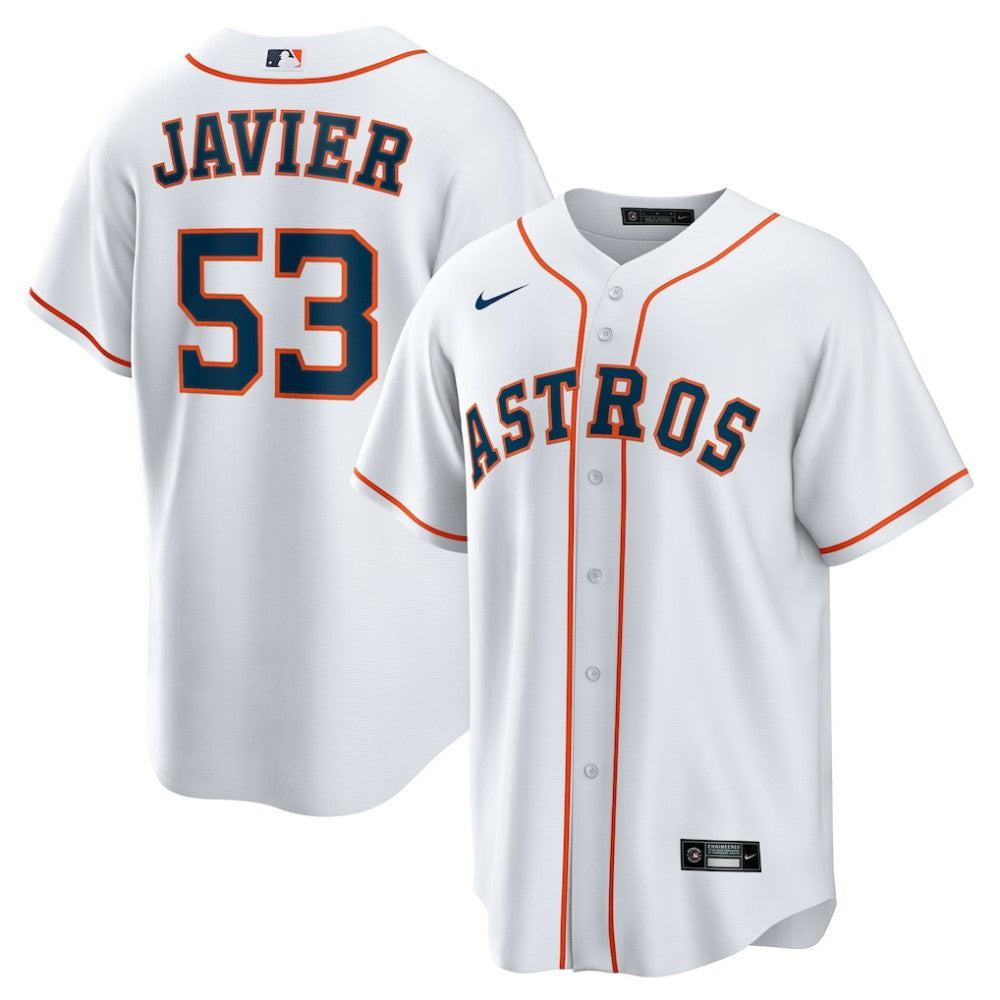 Cristian Javier Houston Astros Home Replica Jersey - White