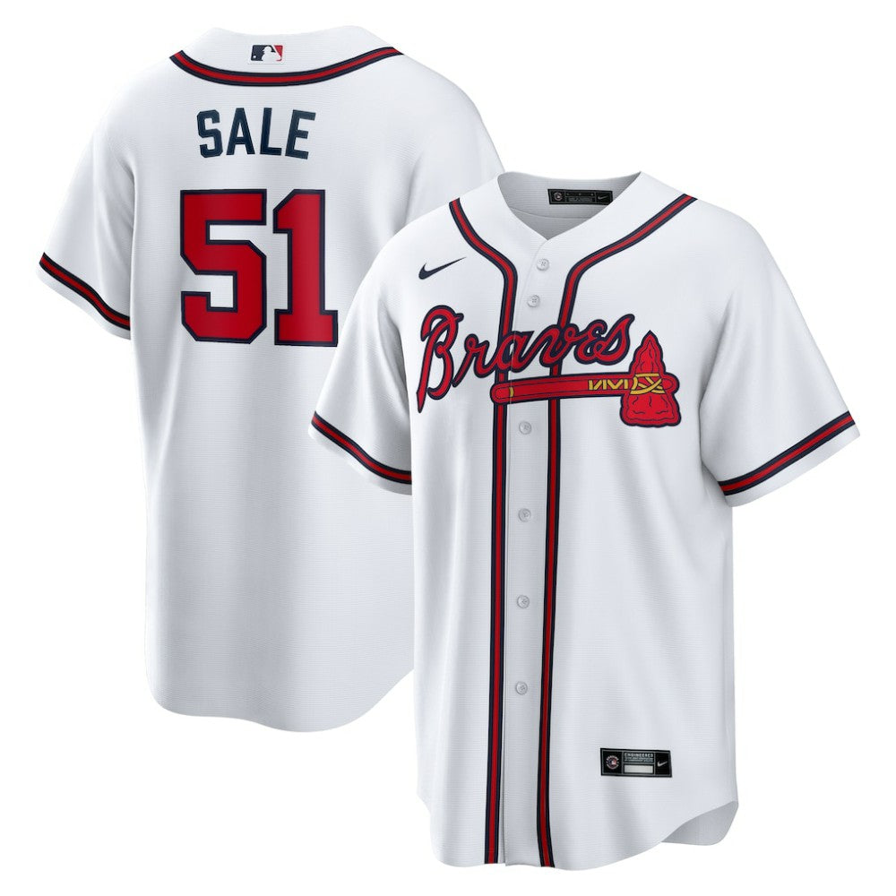 Chris Sale Atlanta Braves Home Replica Jersey - White