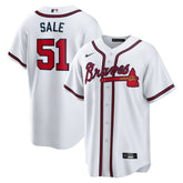 Chris Sale Atlanta Braves Home Replica Jersey - White