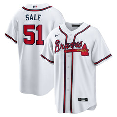 Chris Sale Atlanta Braves Home Replica Jersey - White