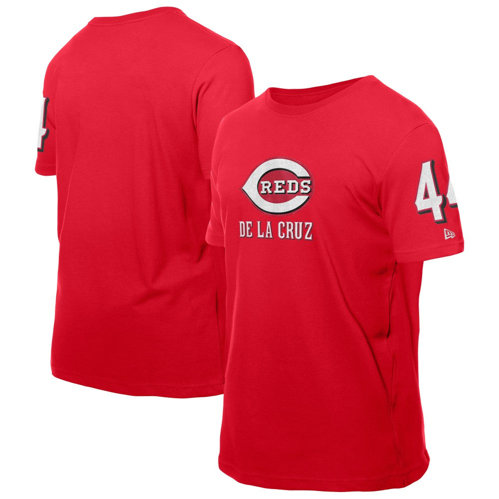 Elly De La Cruz Cincinnati Reds Design Lab Name & Number T-Shirt Red | New Era