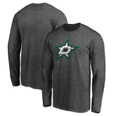 Dallas Stars Fanatics Logo Long Sleeve T-Shirt Charcoal