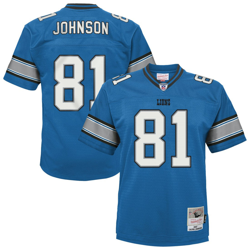Calvin Johnson Detroit Lions Youth Legacy Replica Jersey - Blue discount