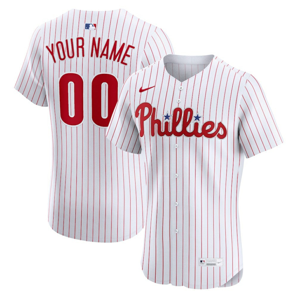 Philadelphia Phillies Home Elite Custom Jersey White | Nike