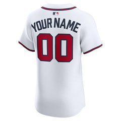 Atlanta Braves Home Elite Custom Jersey - White