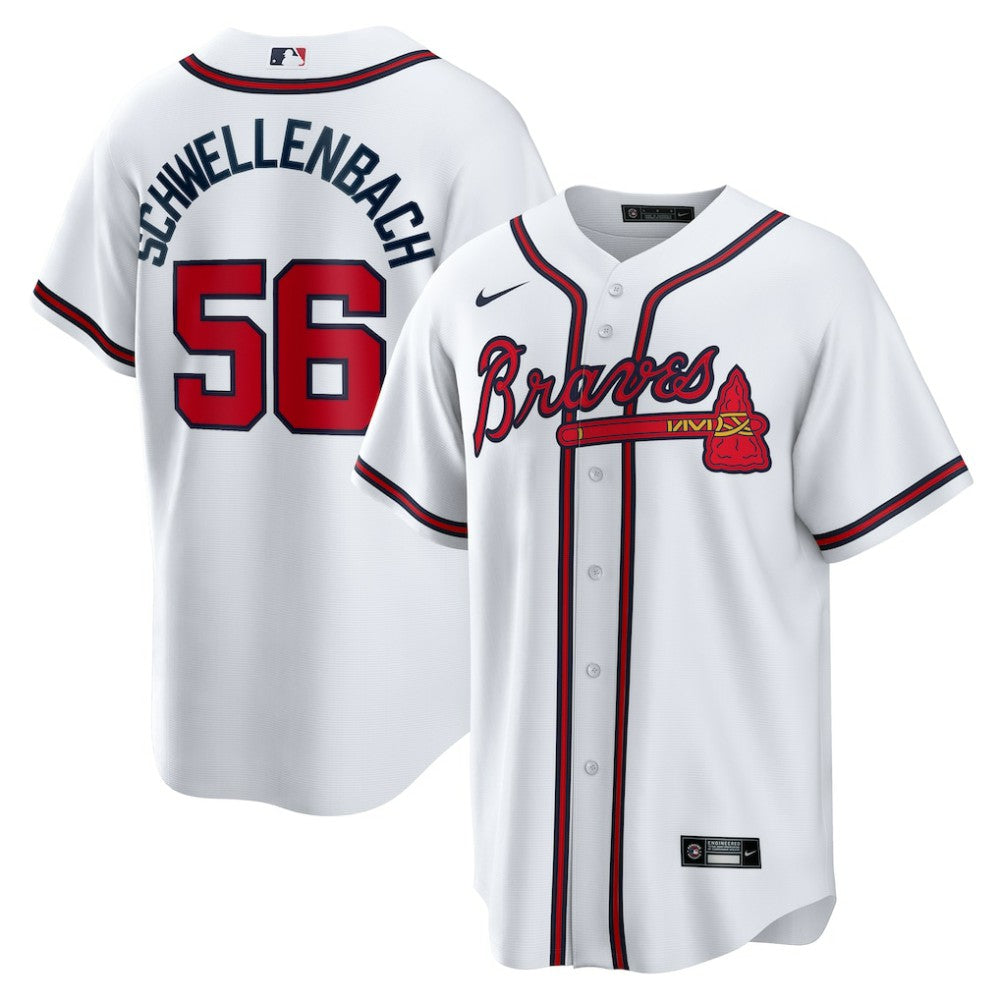 Spencer Schwellenbach Atlanta Braves Home Replica Jersey - White
