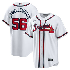 Spencer Schwellenbach Atlanta Braves Home Replica Jersey - White