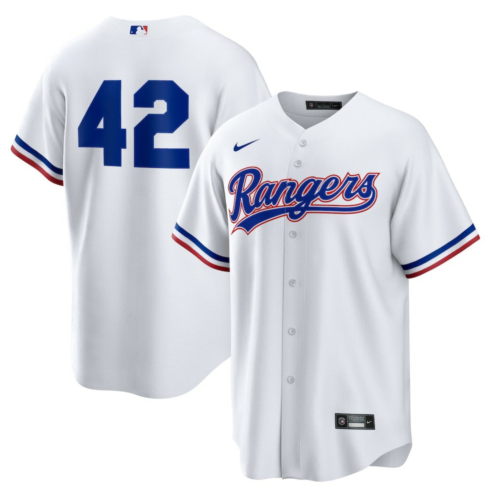 Texas Rangers Home 2025 Jackie Robinson Day Replica Jersey - White