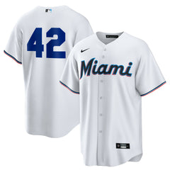 Miami Marlins Home 2025 Jackie Robinson Day Replica Jersey - White