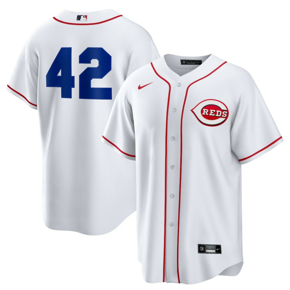 Cincinnati Reds Home 2025 Jackie Robinson Day Replica Jersey - White
