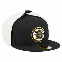 Boston Bruins New Era Injection Dog Ear Classic Fitted Hat Black