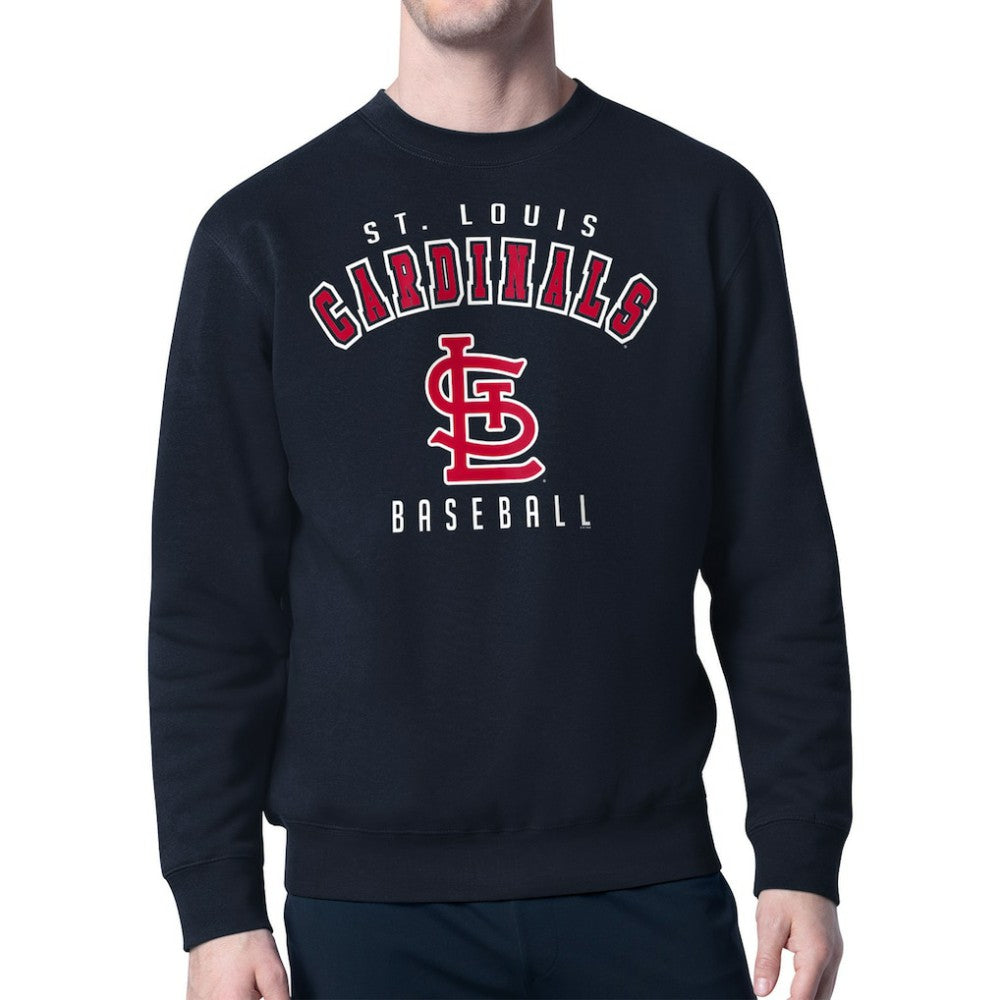 St. Louis Cardinals Starter Team Logo Fleece Pullover Sweatshirt Navy