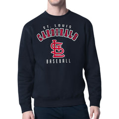 St. Louis Cardinals Starter Team Logo Fleece Pullover Sweatshirt Navy