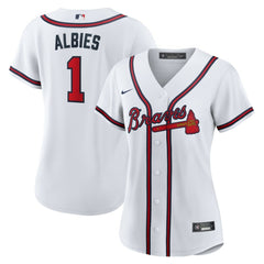 Ozzie Albies Atlanta Braves Women's Home Replica Jersey - White