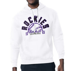 Colorado Rockies Starter Half Ball Team Graphic Pullover Hoodie White