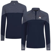 Minnesota Twins Levelwear Women's Classic Stripes Insignia 2.0 Raglan Quarter-Zip Top Navy