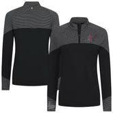 Arizona Diamondbacks Levelwear Women's Classic Stripes Insignia 2.0 Raglan Quarter-Zip Top Black