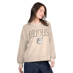 Baltimore Orioles G-III 4Her by Carl Banks Women's Oversized Vet II Sweatshirt Sand
