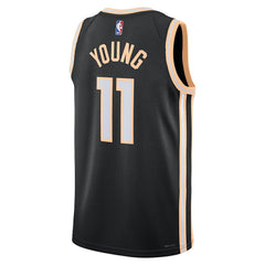 Trae Young Atlanta Hawks Unisex 2025/26 Swingman Jersey - Black - City Edition