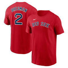 Alex Bregman Boston Red Sox Fuse Name & Number T-Shirt Red | Nike