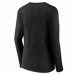 Chicago White Sox Women's Logo Long Sleeve V-Neck T-Shirt Black