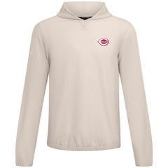 Cincinnati Reds Levelwear Action Insignia 2.0 Pullover Hoodie Khaki