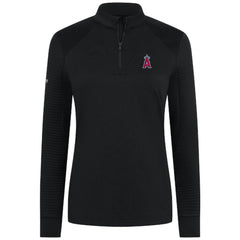 Los Angeles Angels Levelwear Women's Power Insignia 2.0 Quarter-Zip Pullover Top Black